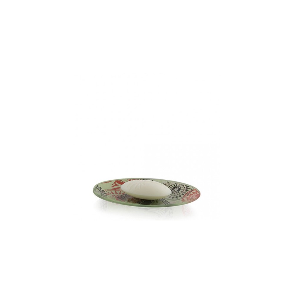 Ortigia Cofanetto Regalo Fico D'India Sapone Bagno + Piattino In Vetro Decorato 