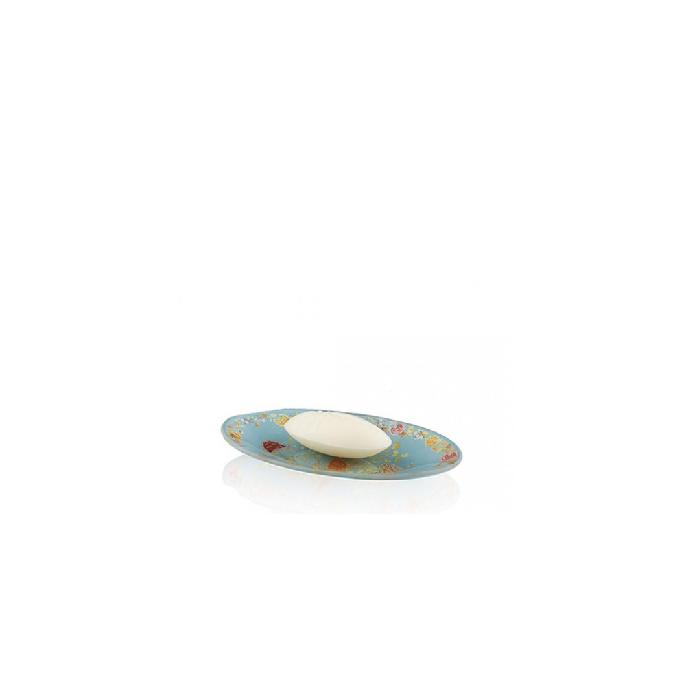 Ortigia Cofanetto Regalo Florio Sapone Bagno + Piattino In Vetro Decorato 