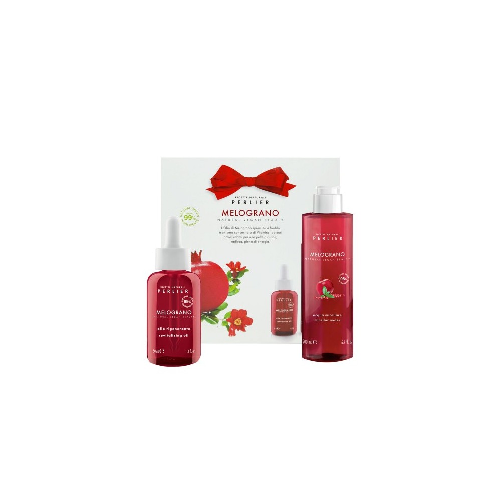 Perlier Cofanetto Melograno Olio Rigenerante 50Ml + Acqua Micellare 200Ml 