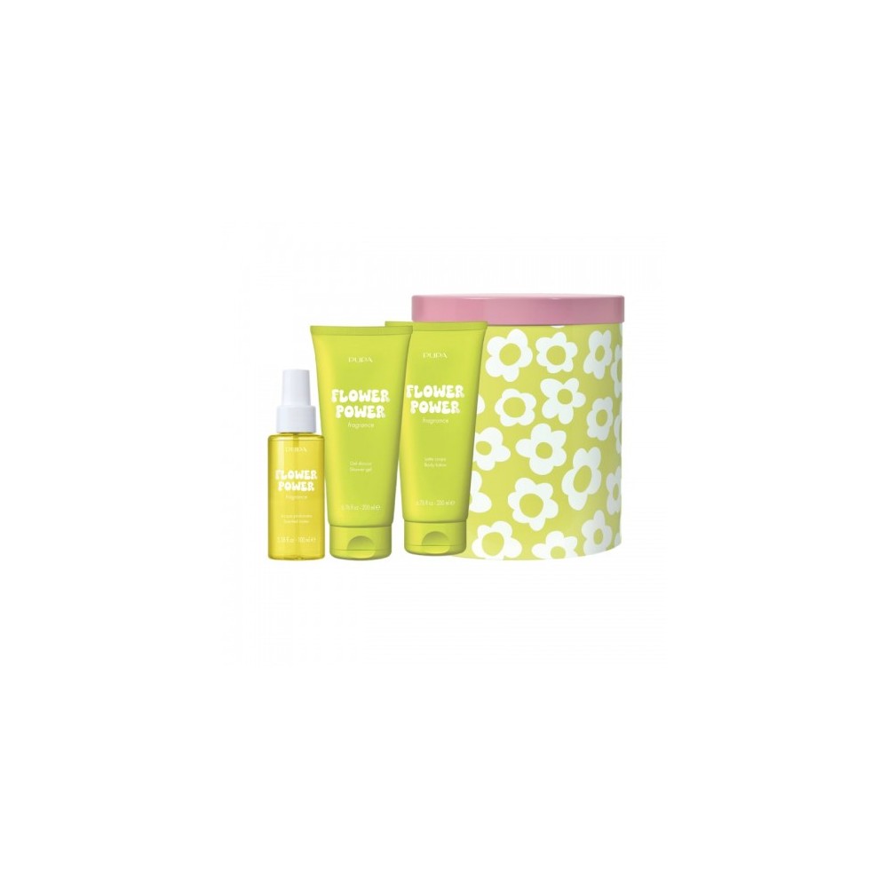 Pupa Happybox Kit 4 Gel Doccia 200 Ml + Latte Corpo 200 Ml + Acqua Profumata 100 Ml N.004 Flower Power 