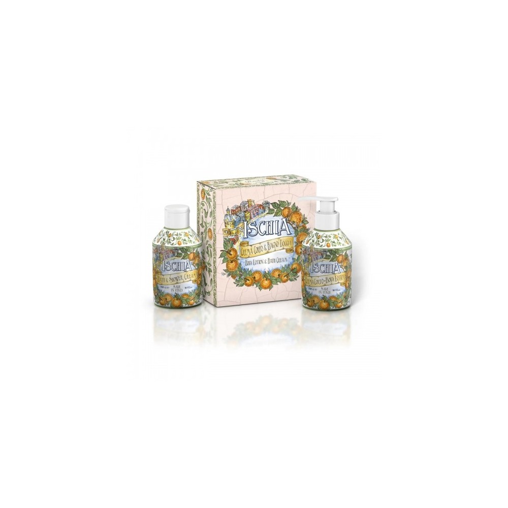 Rudy Cofanetto Le Maioliche Ischia Bagno Doccia 250 Ml + Crema Corpo 250 Ml 