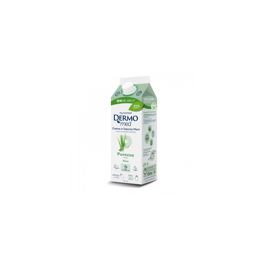Dermomed Purezza Crema Di Sapone Mani All'Aloe Ecoricarica Da 900 Ml 