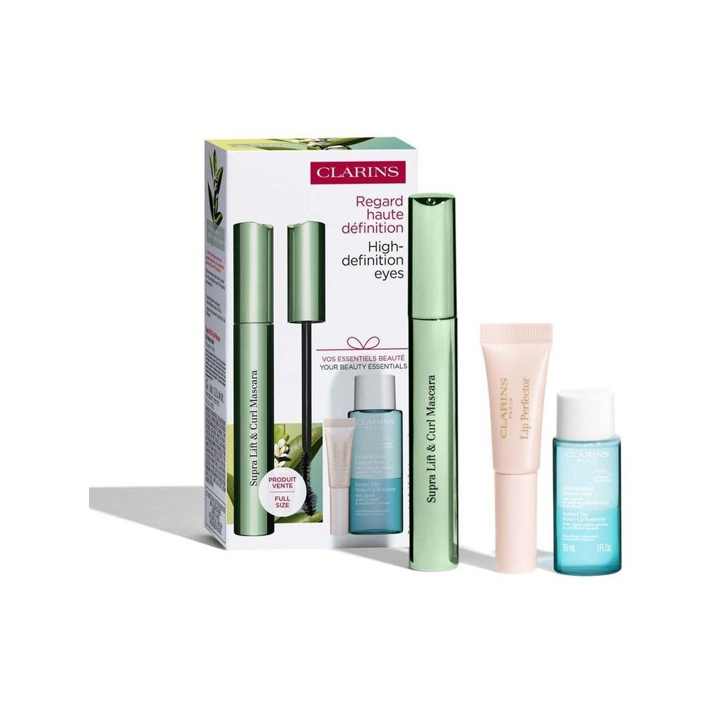 Clarins Supra Lift & Curl Mascara Cofanetto Makeup Occhi e Labbra 