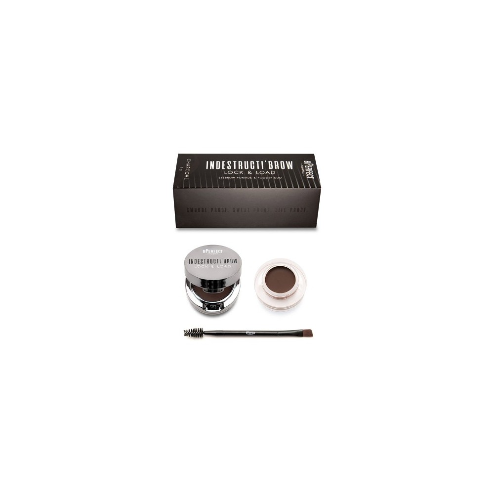 Bperfect Indestructi'Brow Lock & Load Pomata Per Sopracciglia E Polvere Duo Charcoal 