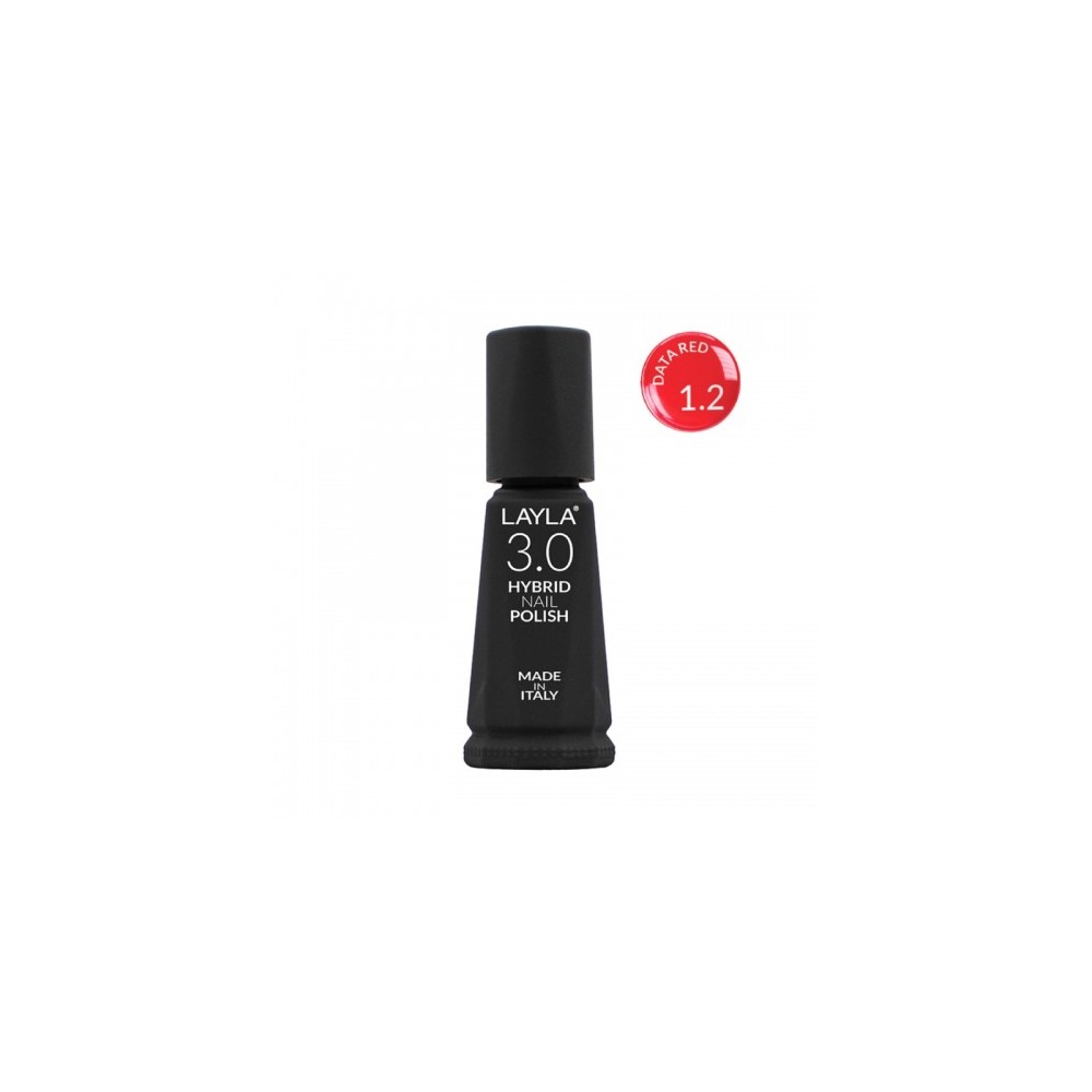 Layla 3.0 Hybrid Nail Polish Smalto Per Unghie N.1.2 Data Red 