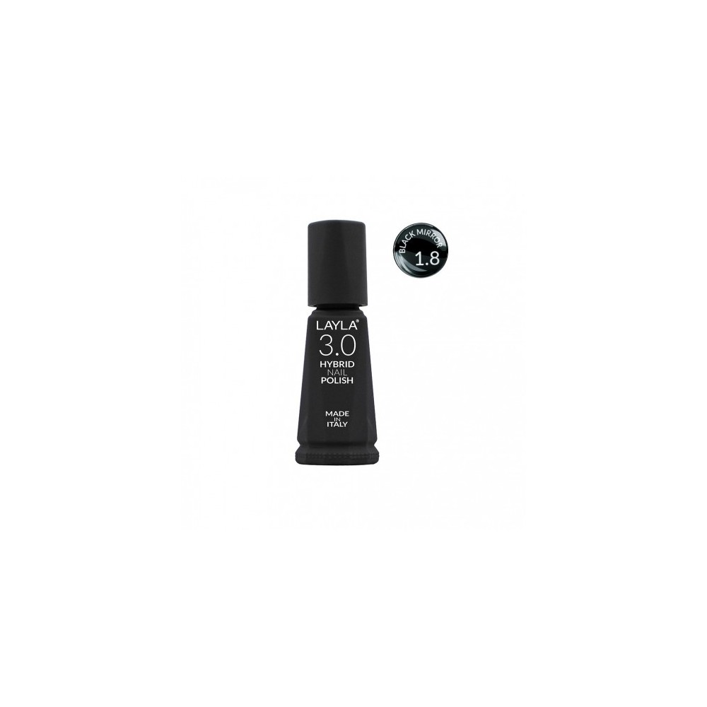 Layla 3.0 Hybrid Nail Polish Smalto Per Unghie N.1.8 Black Mirror 