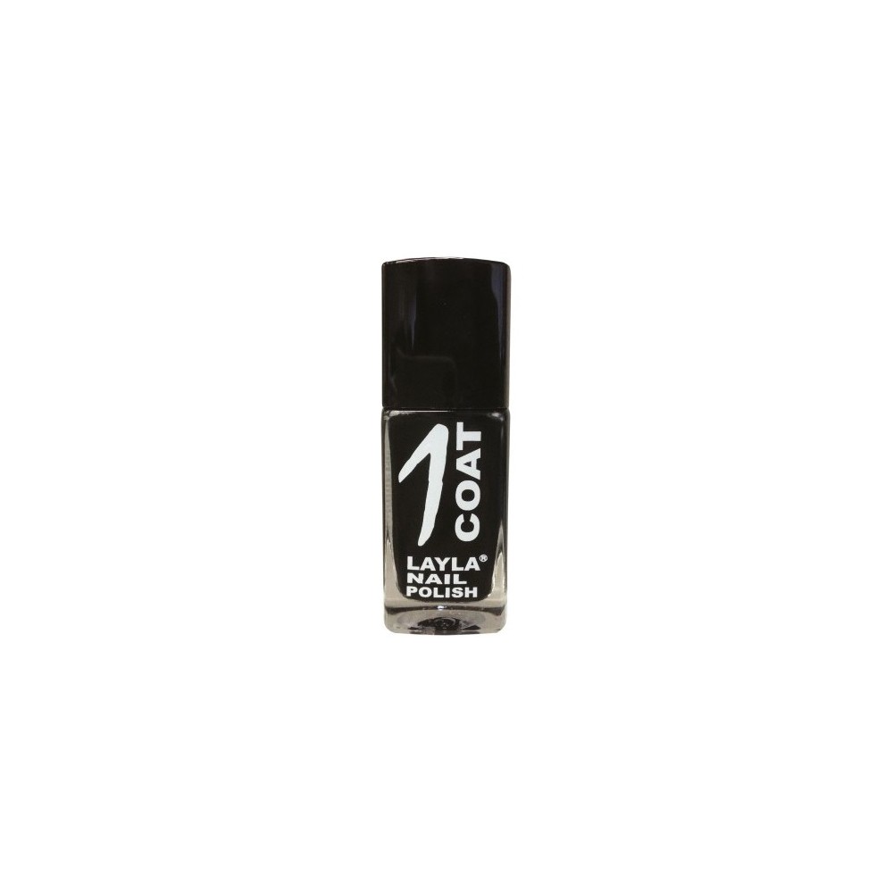 Layla 1 Coat Nail Polish Smalto 12 Black Rock 