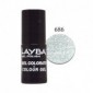 Layla Layba Gel Polish Smalto Semipermanente N. 686 Silver Glitter