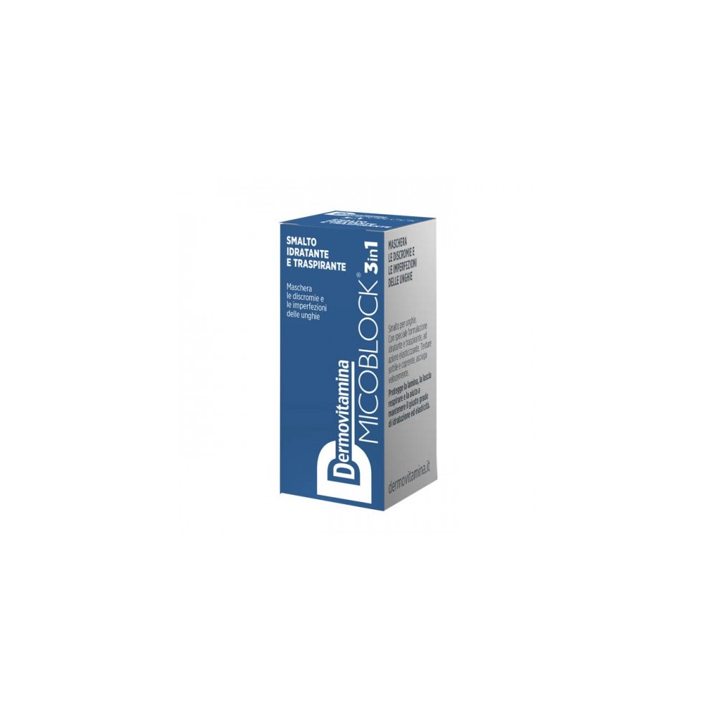Pasquali Dermovitamina Micoblock 3 In 1 Smalto Idratante E Traspirante Colore Blu 