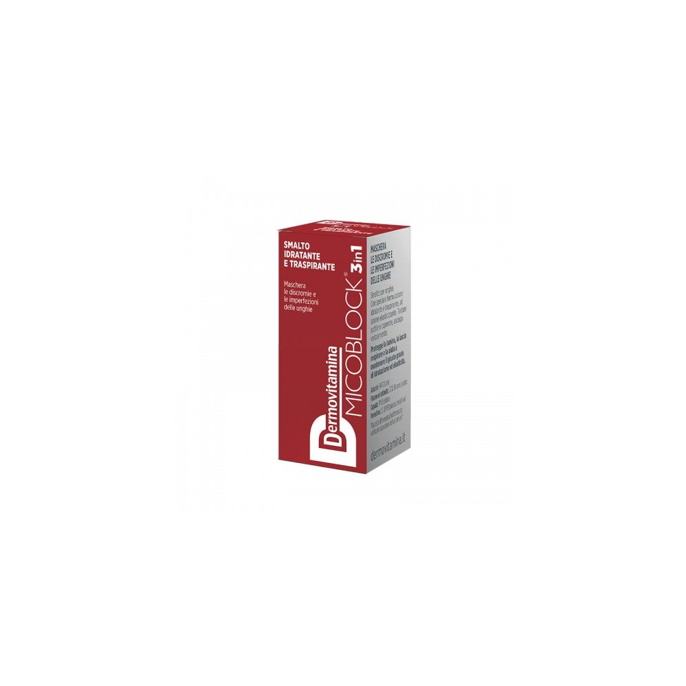 Pasquali Dermovitamina Micoblock 3 In 1 Smalto Idratante E Traspirante Rosso Mattone 