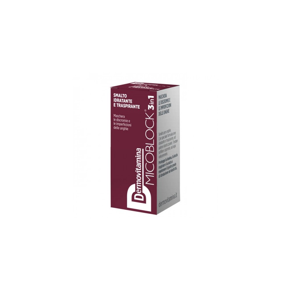 Pasquali Dermovitamina Micoblock 3 In 1 Smalto Idratante E Traspirante Bordeaux 