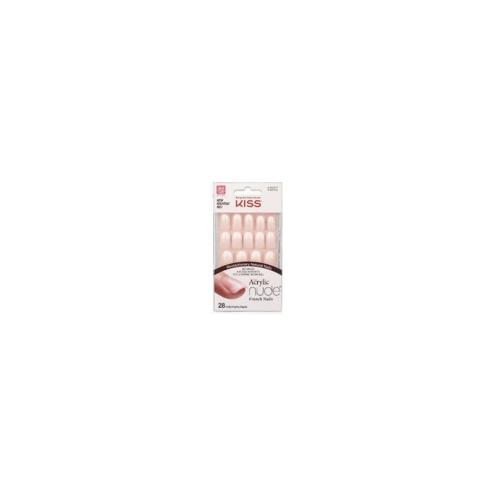 Kiss Salon Acrylic Nude French Nails 28 Unghie Artificiali Kan02C 