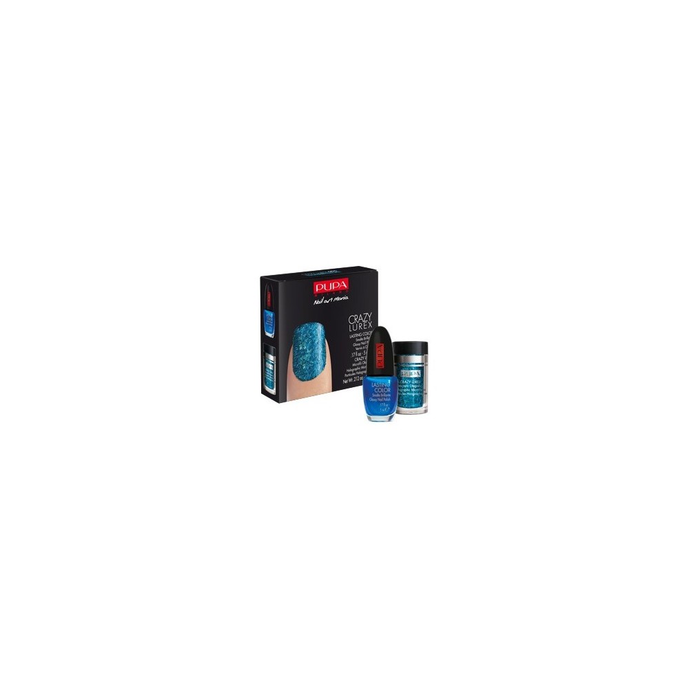 Pupa Crazy Lurex Nail Art Kit 05 Blue Lurex Kit Smalto 
