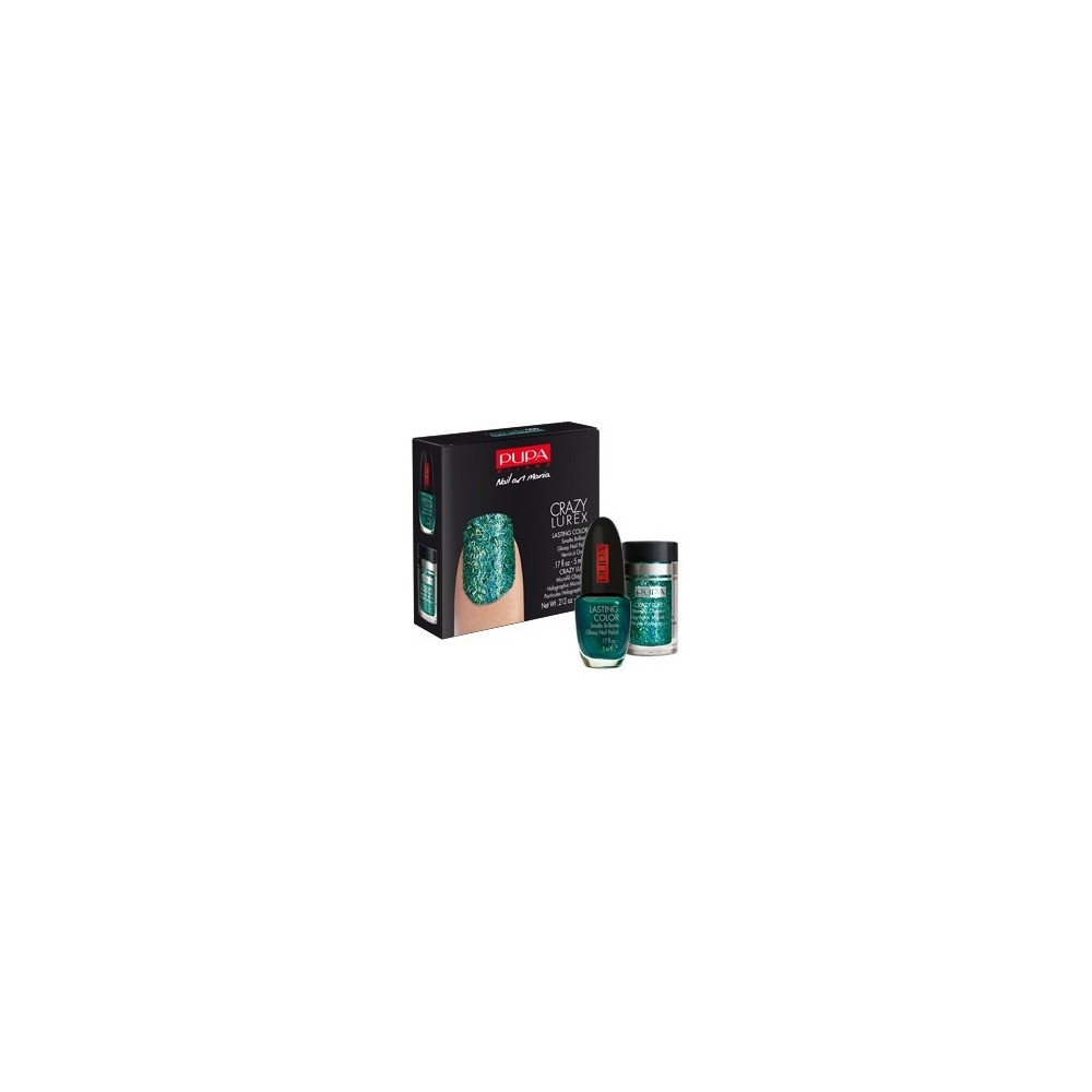 Pupa Crazy Lurex Nail Art Kit 06 Green Lurex Kit Smalto 