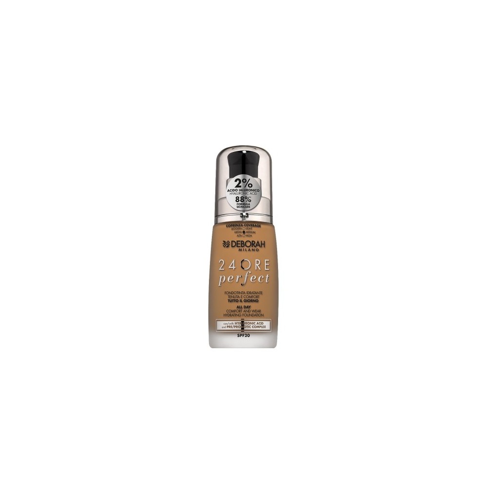 Deborah 24Ore Perfect Spf20 Fondotinta Fluido N. 3,3 Gold 