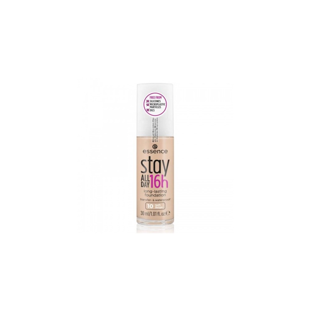 Essence Stay All Day 16H Long-Lasting Fondotinta Viso N.10 Soft Beige 