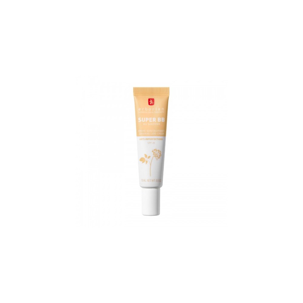 Erborian Super Bb Con Ginseng Crema Viso Coreana Anti-Imperfezioni Nude 15 Ml 
