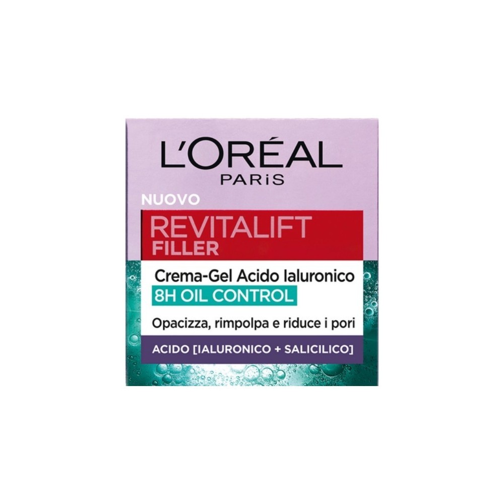 L'Oreal Paris Revitalift Filler 8H Oil Control Crema Gel Acido Ialuronico 50 ml 