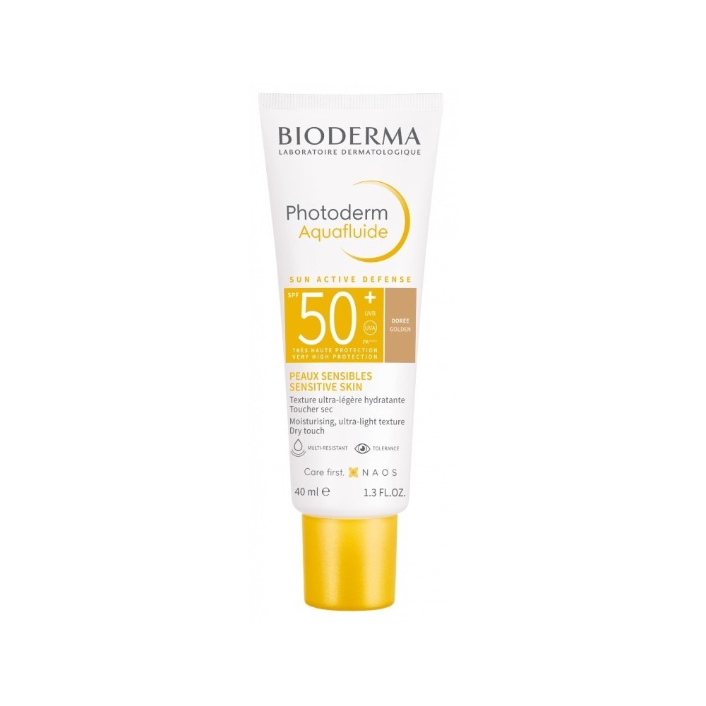 Bioderma Photoderm Aquafluide SPF50+ Protezione Viso Colore Dorata 40 ml 