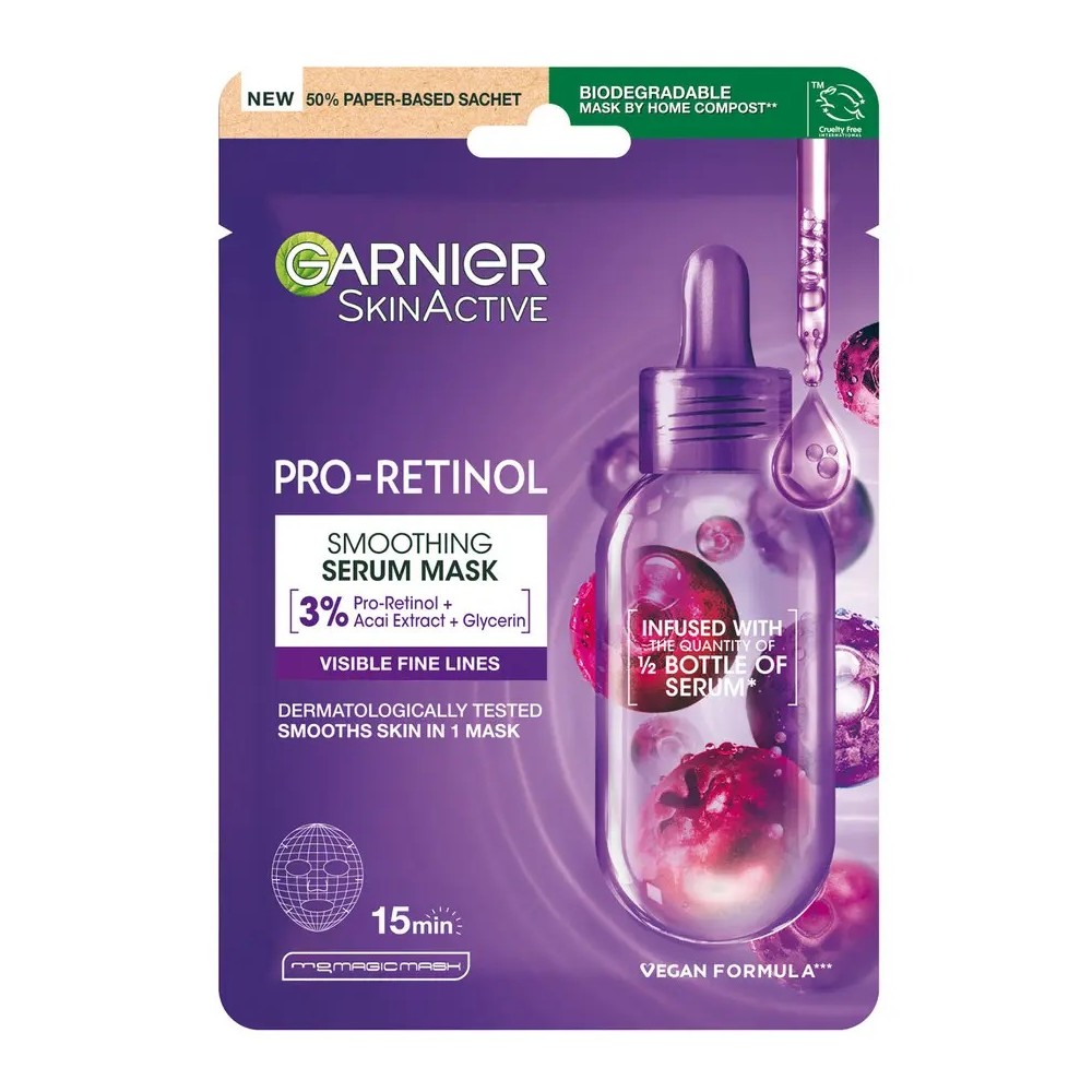 Garnier Pro-Retinol Maschera In Tessuto Levigante 