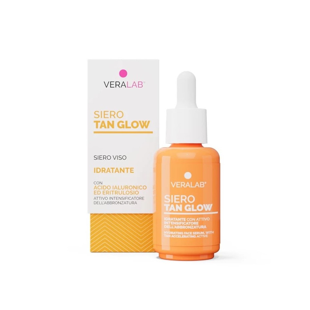 Veralab Siero Tan Glow - Siero Viso Idratante Intensificatore Dell'Abbronzatura 30 ml 