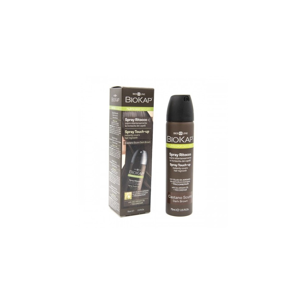 Bios Line Biokap Nutricolor Delicato Spray Ritocco Castano Scuro 75 Ml 