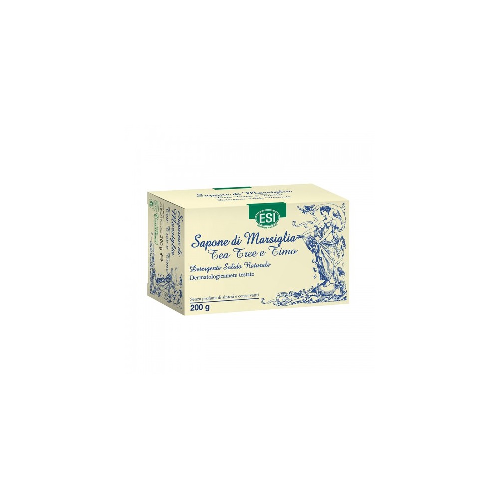 Esi Sapone Di Marsiglia Tea Tree E Timo Detergente Solido Naturale 200 G 