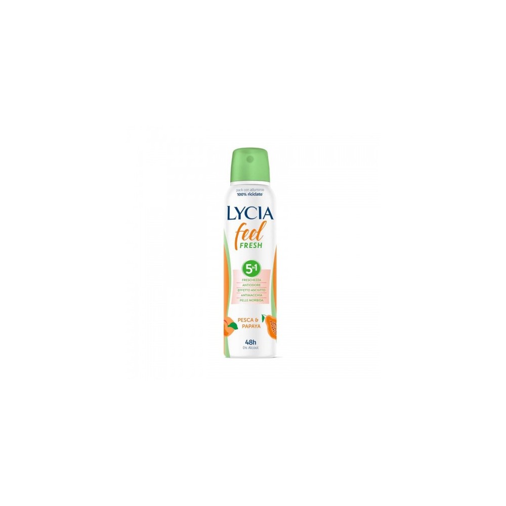 Lycia Feel Fresh Pesca & Papaya Deodorante 150 Ml Spray 