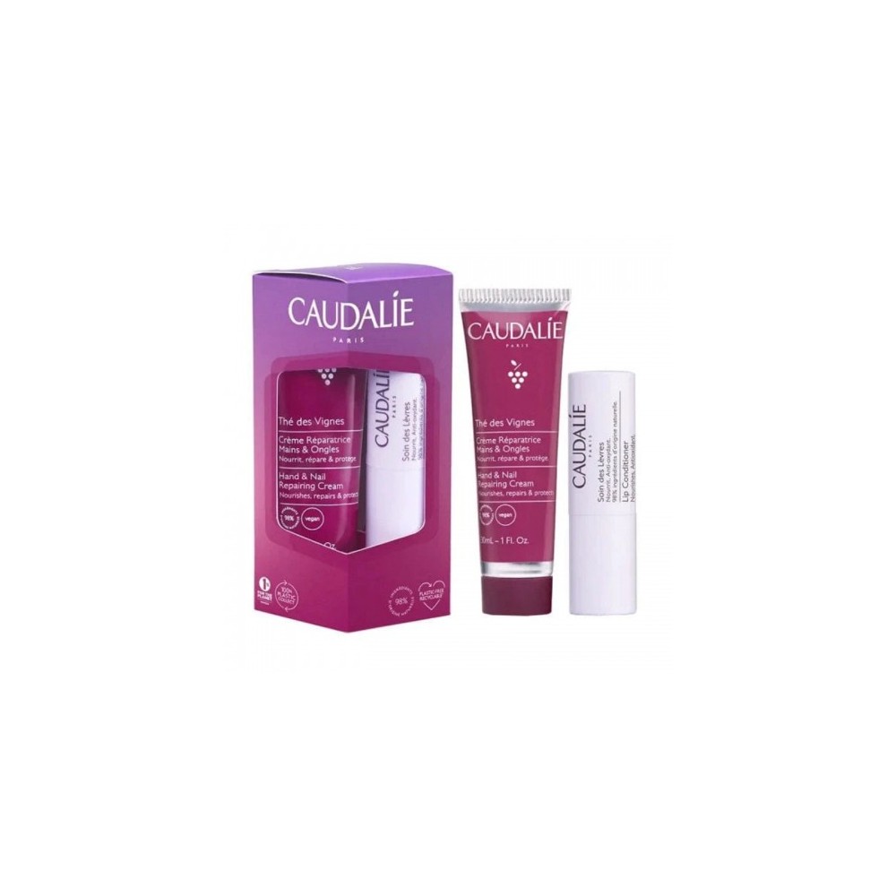 Caudalie Thé Des Vignes Set Duo Mani E Labbra Crema Mani 30 Ml + Stick Labbra 4,5 Ml 