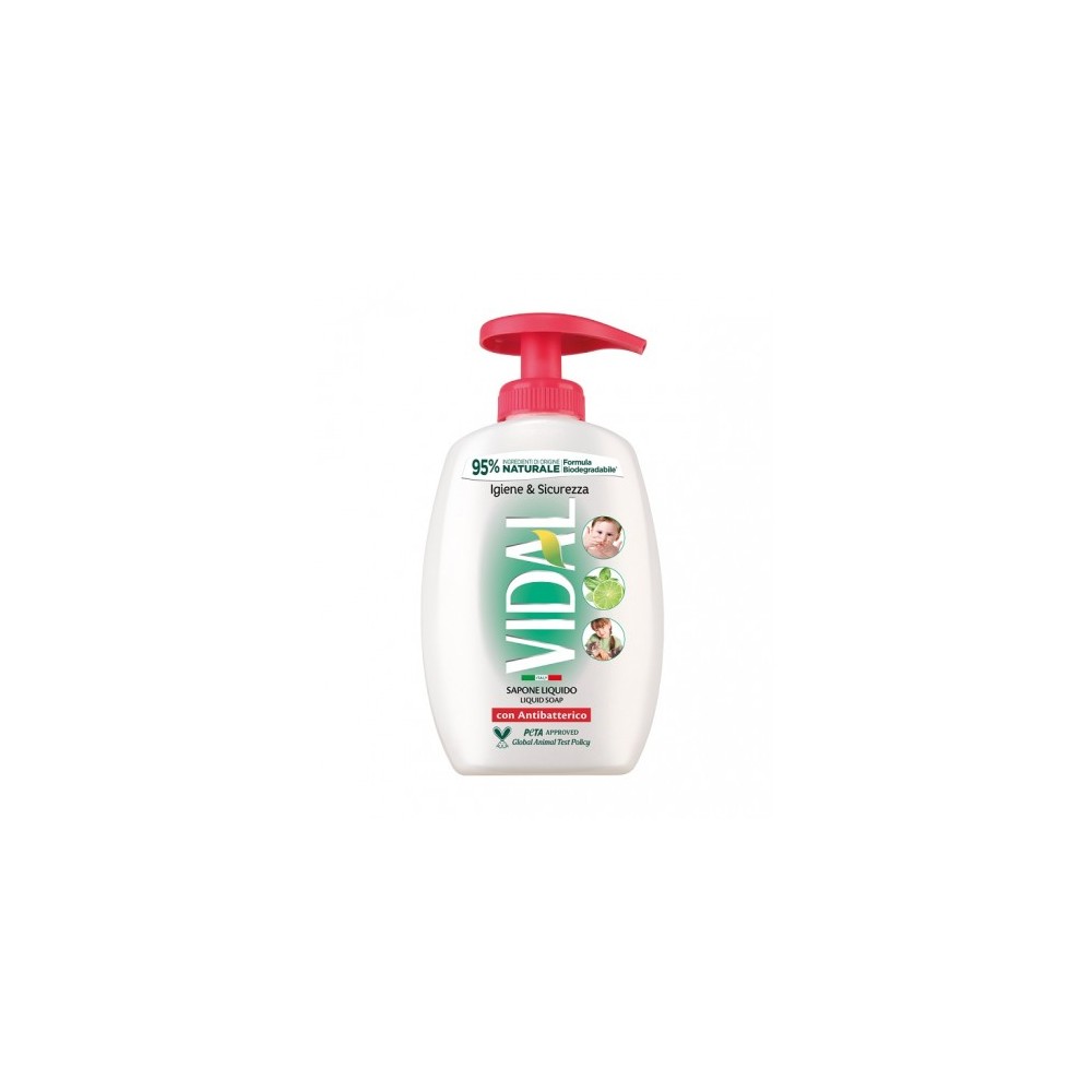 Vidal Igiene & Sicurezza Sapone Liquido Con Antibatterico 300 Ml 
