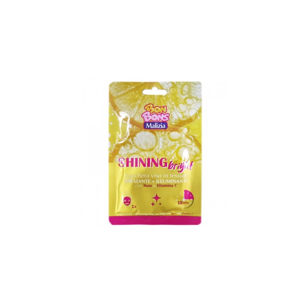 Malizia Bon Bons Shining Bright Maschera Viso Illuminante In Tessuto 