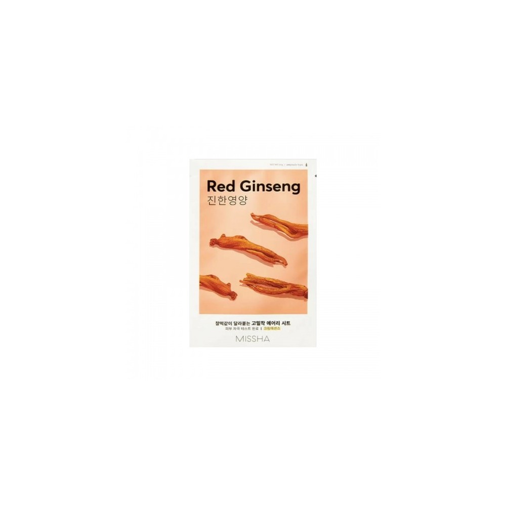 Missha Airy Fit Sheet Mask Red Ginseng Maschera Illuminante E Rivitalizzante 