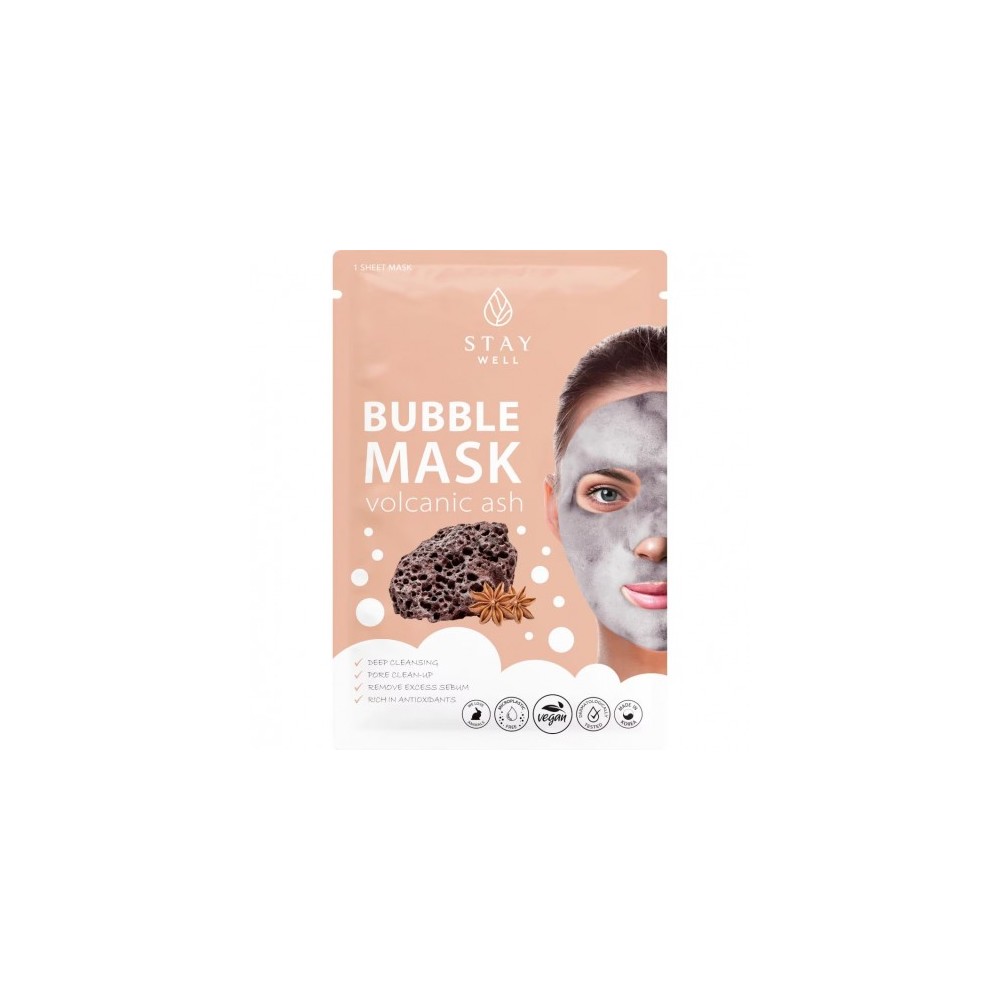 Stay Well Volcanic Ash Bubble Mask Purificante Coreana 