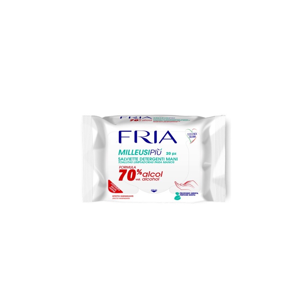 Fria Milleusi Più 70% Alcol 20 Salviette Igienizzanti 