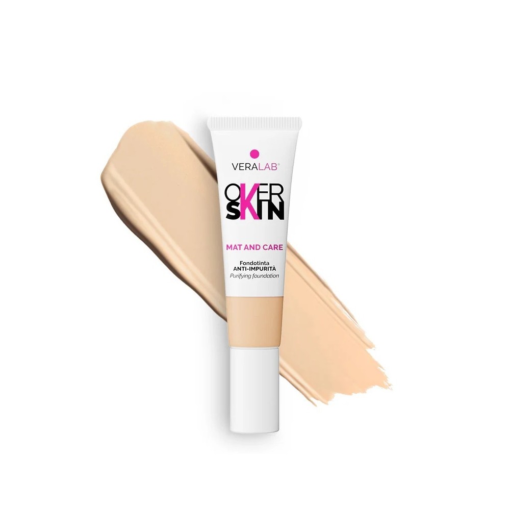 Veralab Overskin Mat And Care Fondotinta Anti-Impurità - 2.5 Desert 