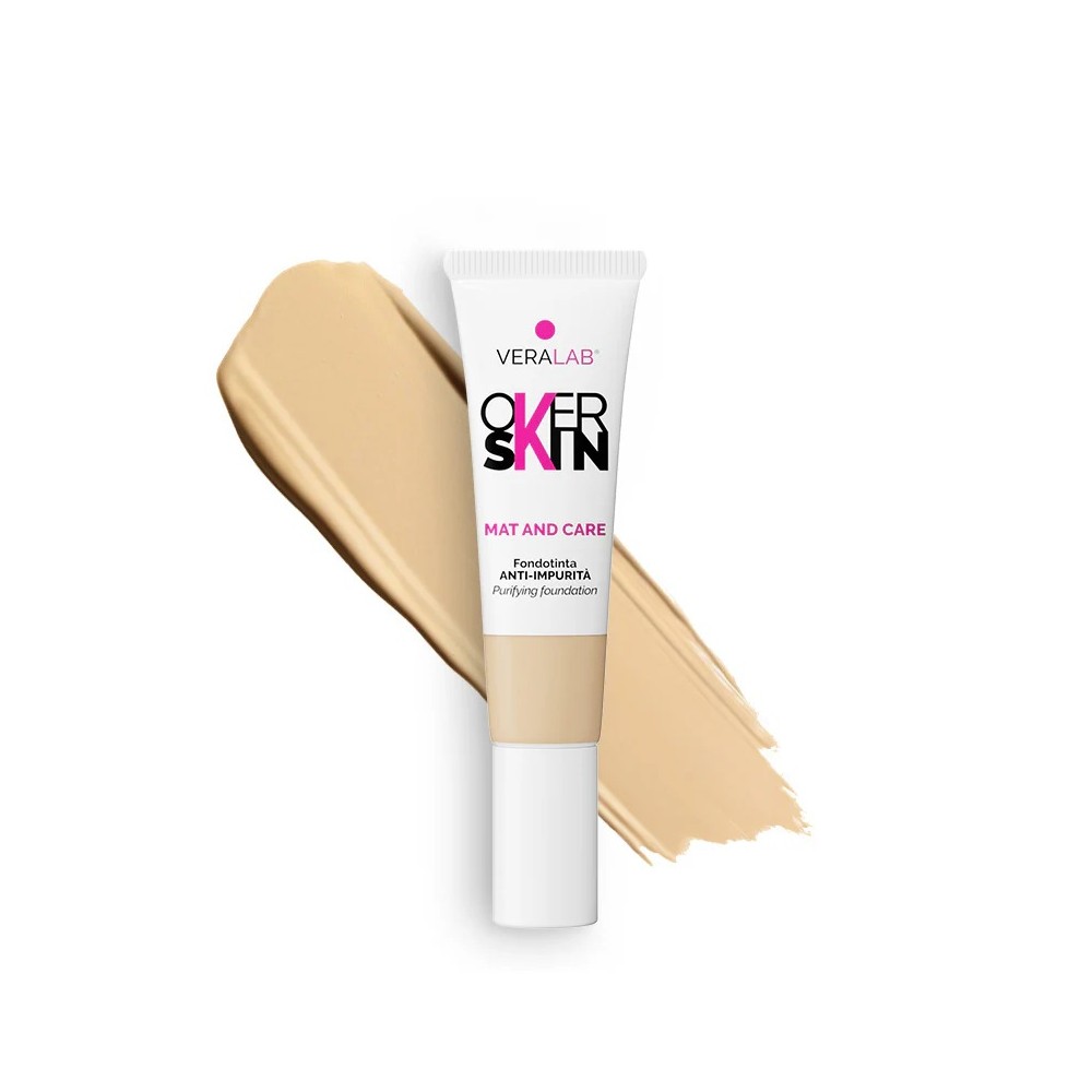 Veralab Overskin Mat And Care Fondotinta Anti-Impurità - 05 Ecru 