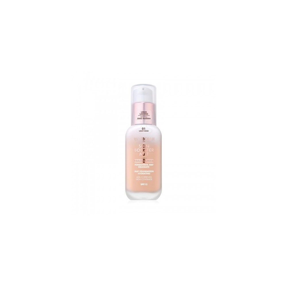 Deborah Skin Booster Mat SPF15 Fondotinta Mat Idratante N. 01 Light Rose 
