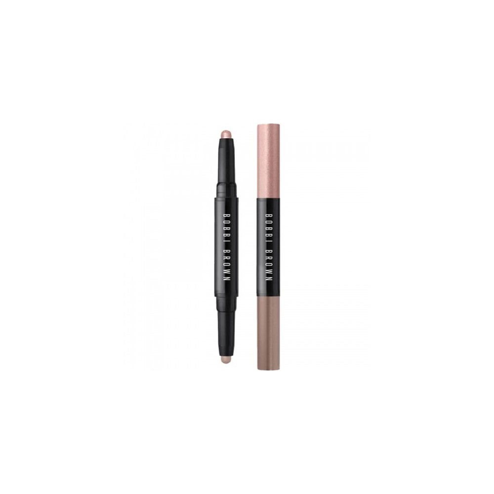 Bobbi Brown Dual-Ended Long-Wear Cream Ombretto Duo In Stick Pink Mercury/Nude Beach 