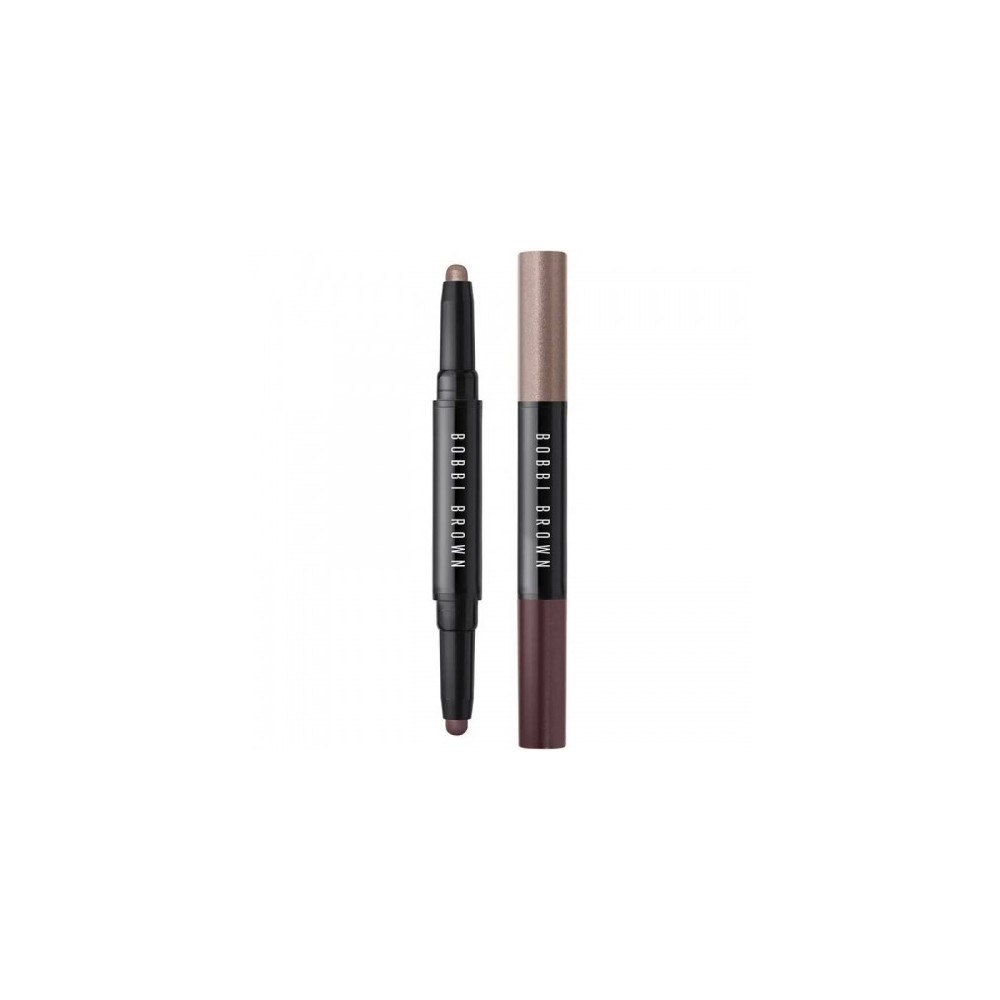 Bobbi Brown Dual-Ended Long-Wear Cream Ombretto Duo In Stick Pink Steel/Bark 