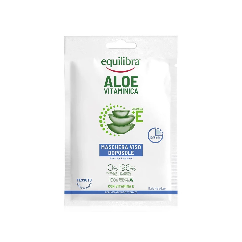 Equilibra Aloe Vitaminica Maschera Viso Doposole 