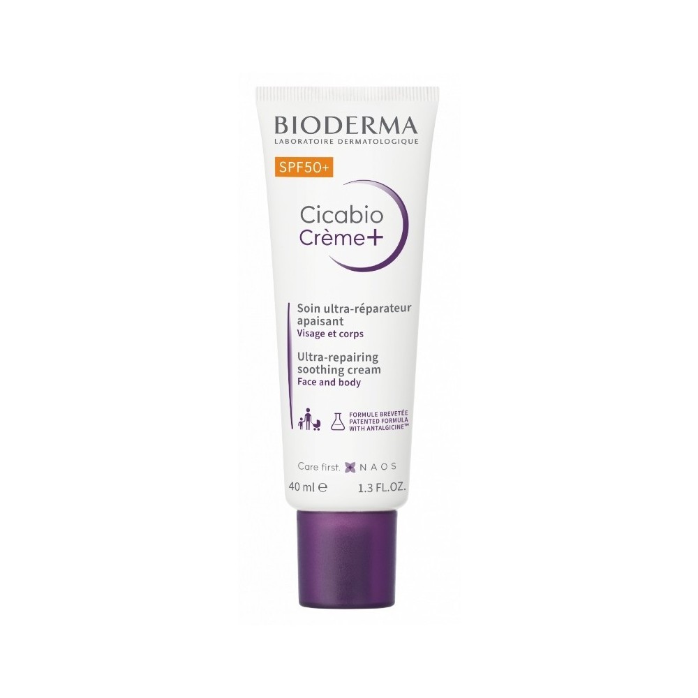 Bioderma Cicabio Creme+ Crema Ultra-Riparatrice Lenitiva SPF50+ 40 ml 
