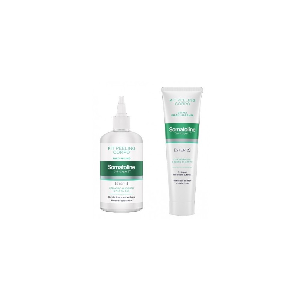 Somatoline Kit Peeling Corpo 2 Step Siero Peeling 200 Ml + Crema Riequilibrante 100 Ml 