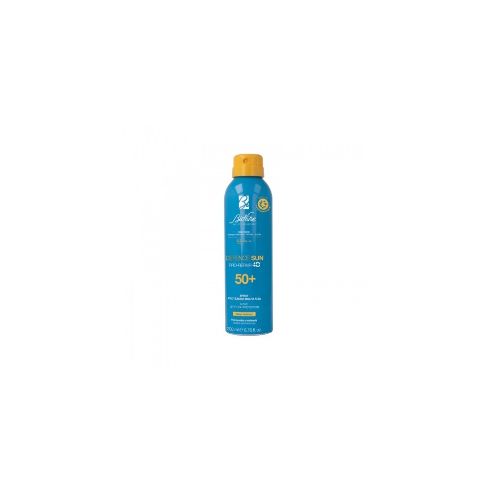 Bionike Crema Solare 50+ SPF Spray Defence Sun Pro Repair 4D Protezione Molto Alta 200 Ml 