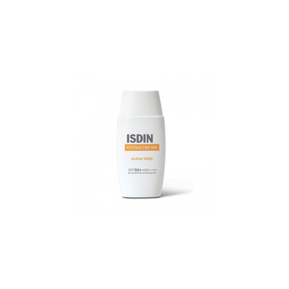 Isdin Crema Solare Viso 50+ SPF Fotoprotettore Fotoultra 100 Active Unify Protezione Molto Alta 50 Ml 