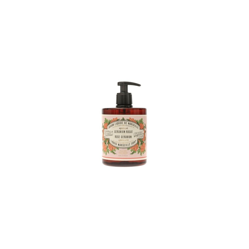 Panier Des Sens Geranio Rosat Sapone Di Marsiglia Liquido Elisir Floreale 500 Ml 