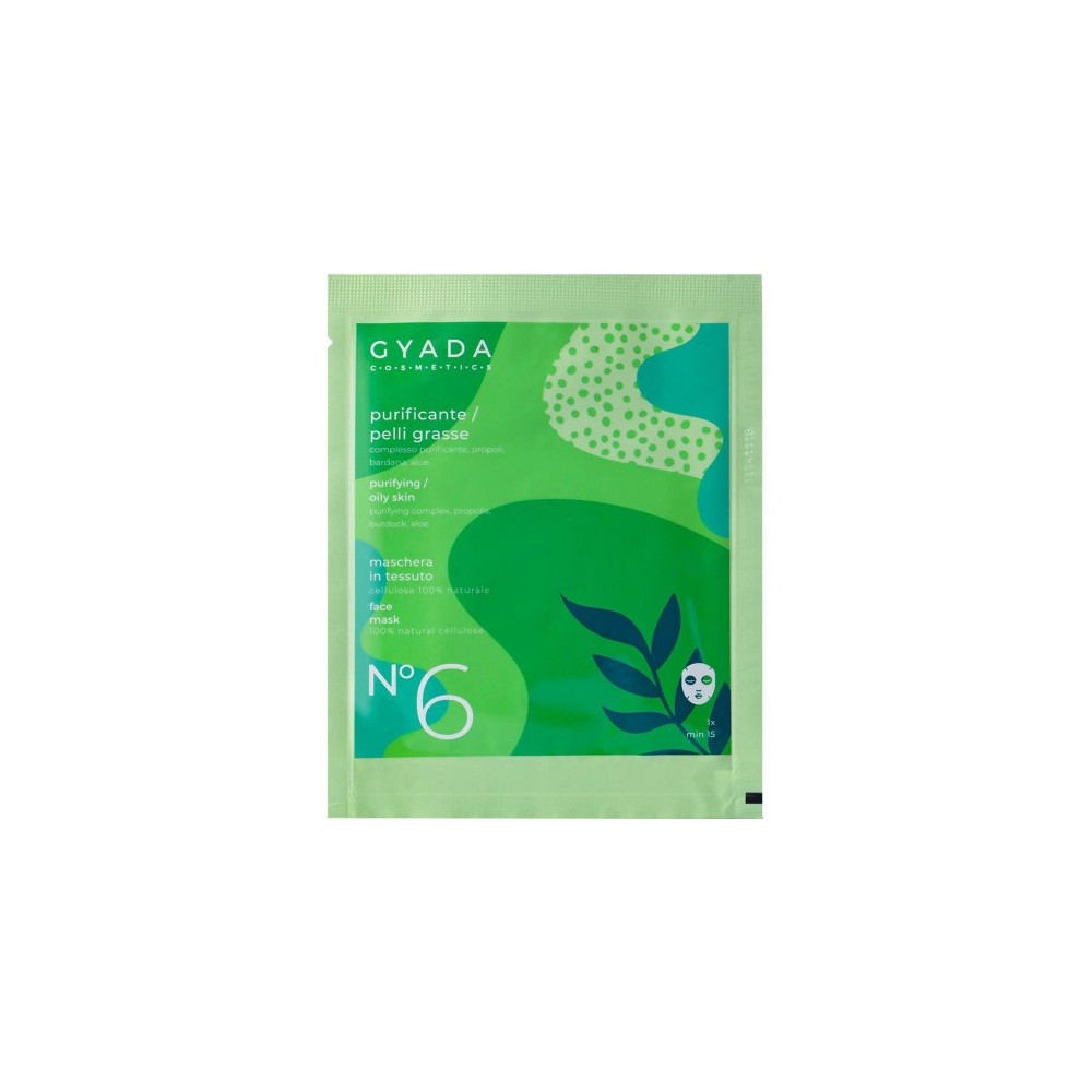 Gyada Cosmetics N6 Maschera Tessuto Purificante Pelli Grasse 15 Ml 