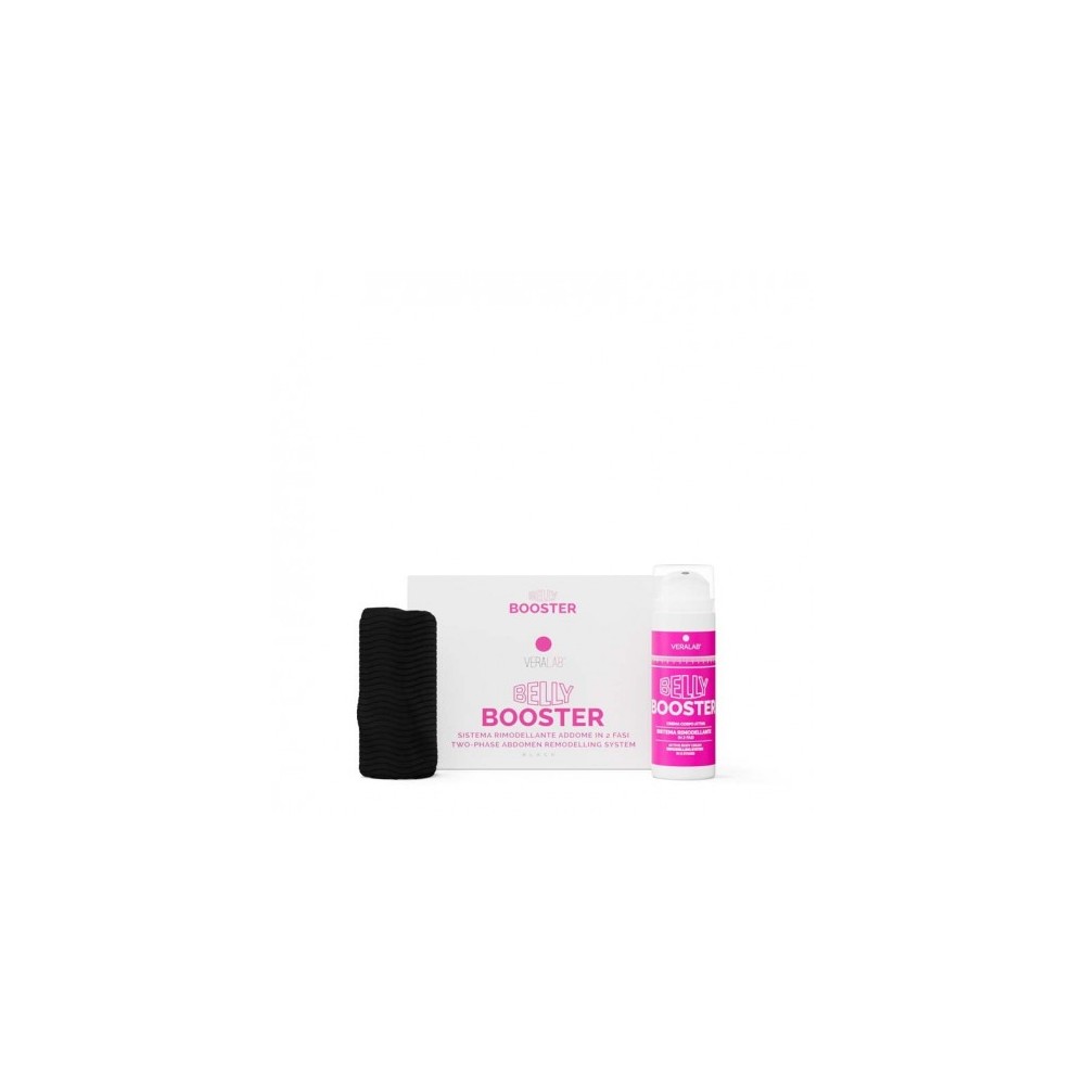 Veralab Belly Booster - Sistema Rimodellante Addome In 2 Fasi Con Crema E Guaina Nera Taglia ML 