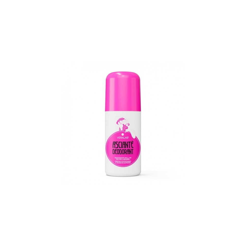 Veralab Asciantè - Deodorante Roll-On Per Pelli Sensibili Senza Alcool Profumazione Fiorita 50 Ml 