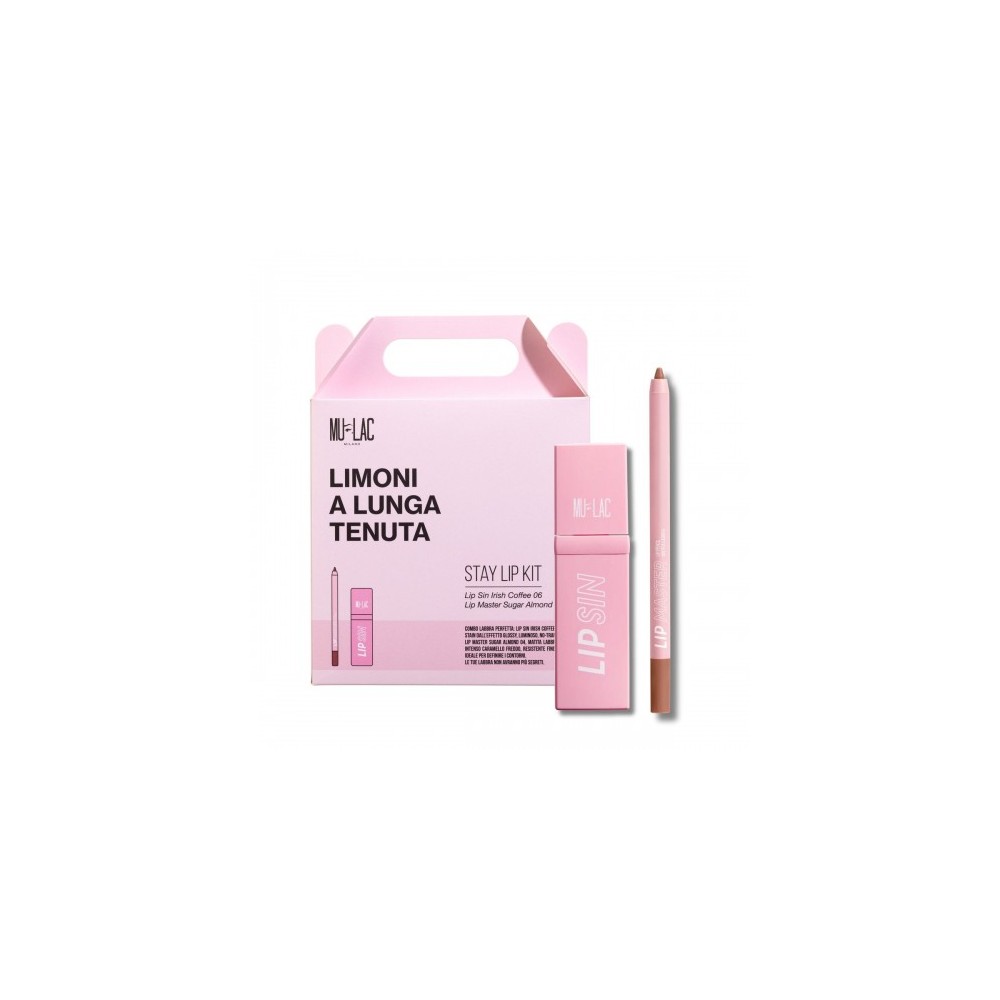 Mulac Limoni A Lunga Tenuta Stay Lip Kit - Lip Sin Irish Coffee N. 06 + Lip Master Sugar Almond N. 04 