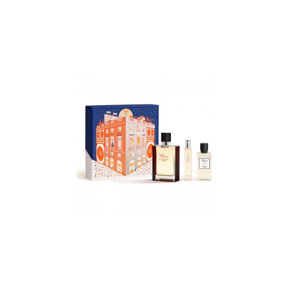 Hermes Cofanetto Terre D'Hermès Eau De Parfum Intense Uomo 100 Ml + Edp 15 Ml + Lozione Dopobarba 40 Ml 